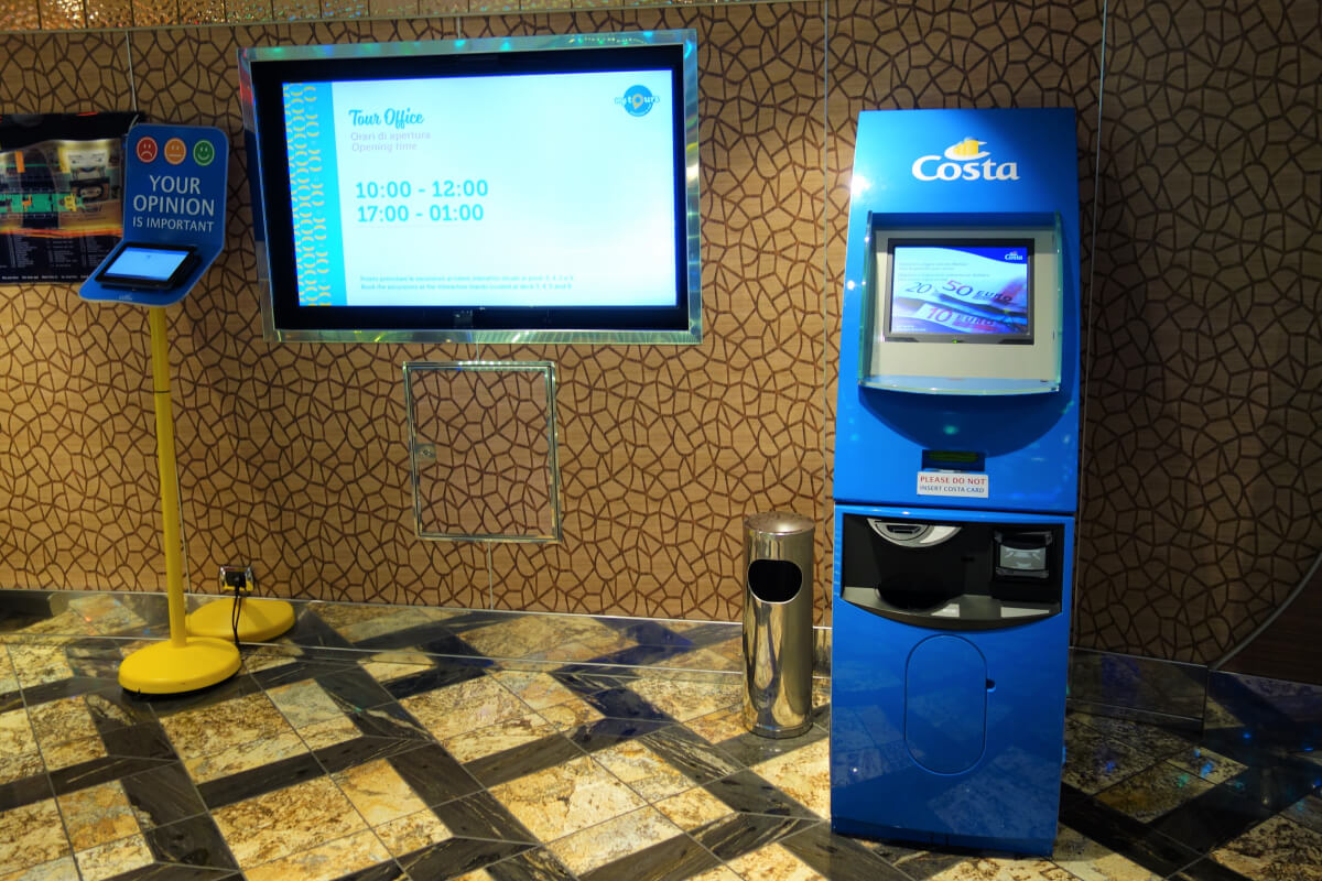 Автомат для пополнения бортовой карты Costa